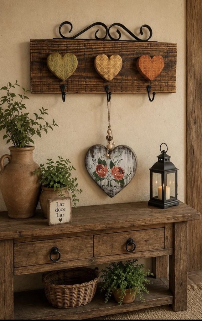 Distressed Wood Console Table