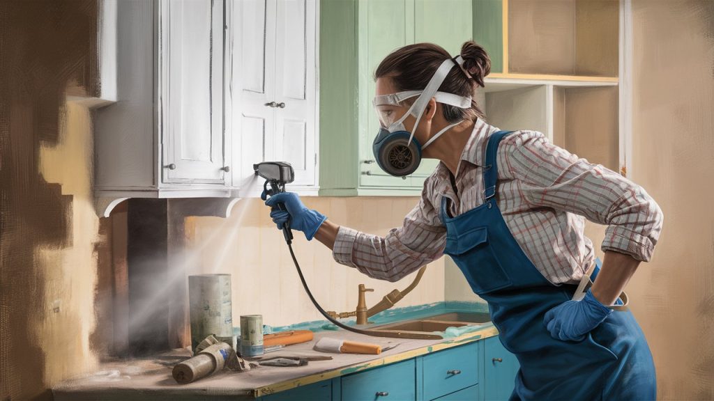 How to Paint Kitchen Cabinets with a Sprayer Like a Pro (DIY ...