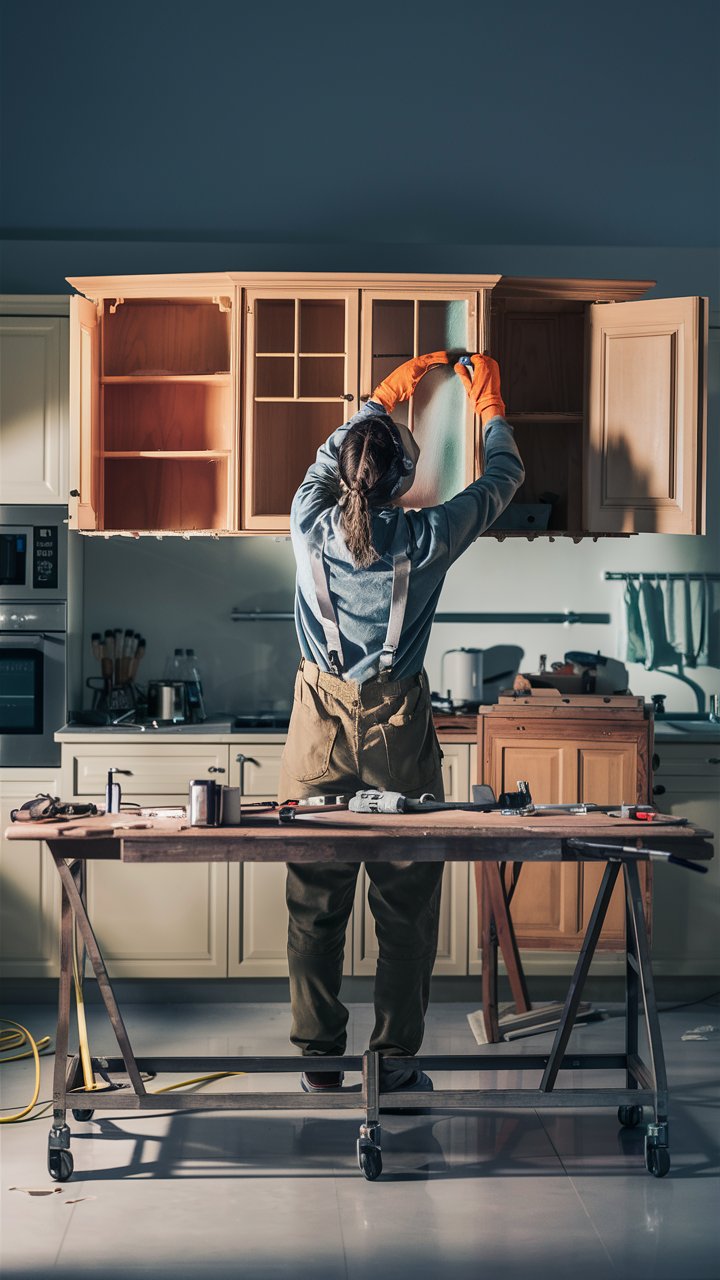 How to Paint Kitchen Cabinets with a Sprayer Like a Pro (DIY ...