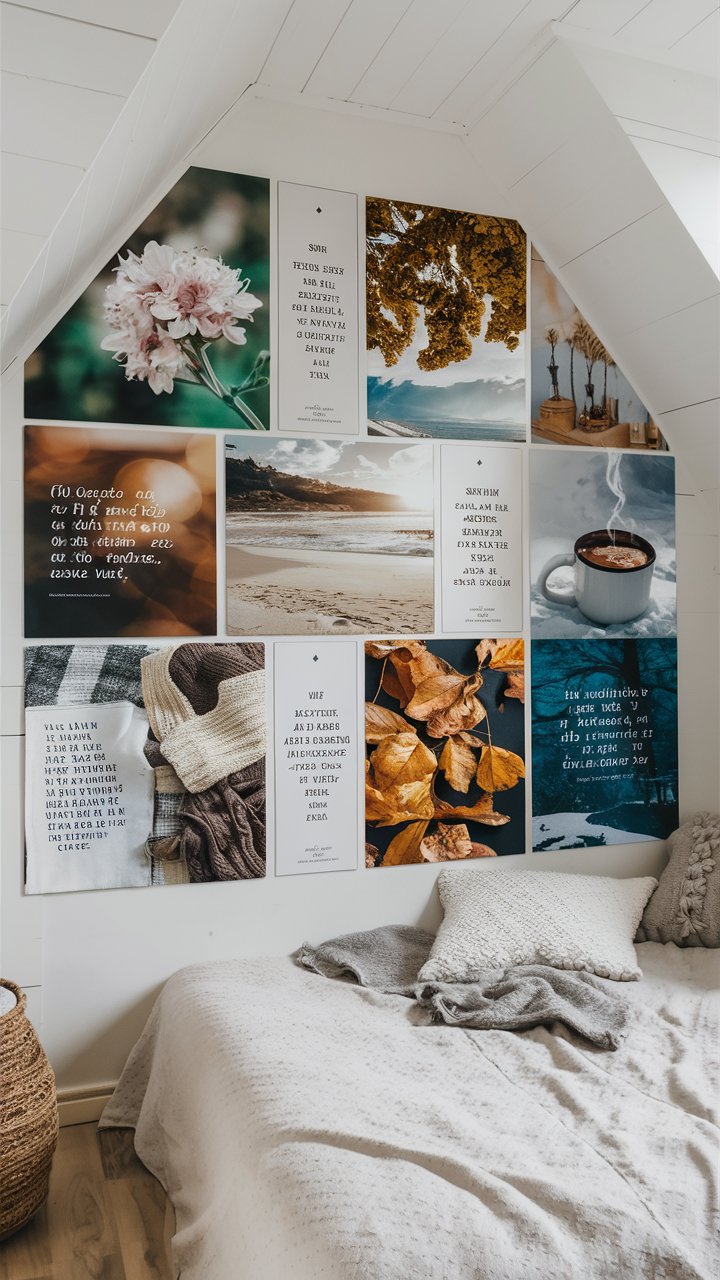 15+ Cozy Wall Collage To Decorate Your Bedroom - Homesnippets.com