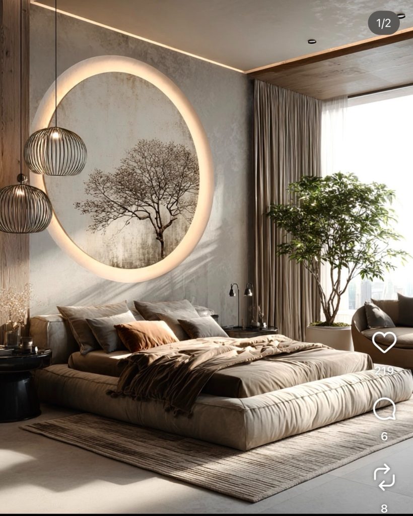 Neutral Palette with One Warm Accent