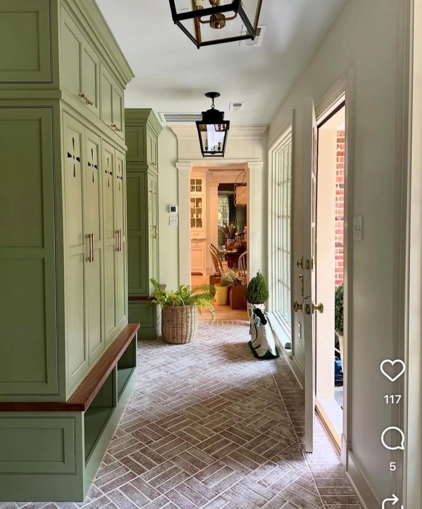 Lantern Lighting  In A Mud Room