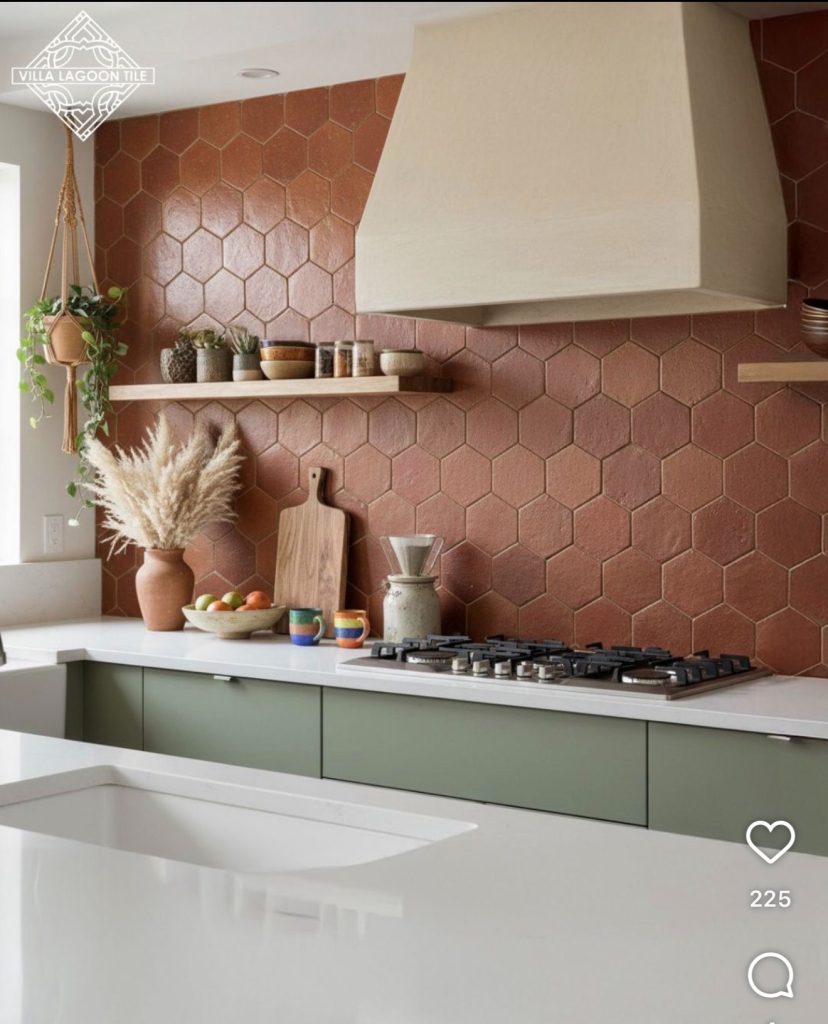 Boho Kitchen With Terracotta Tiles 