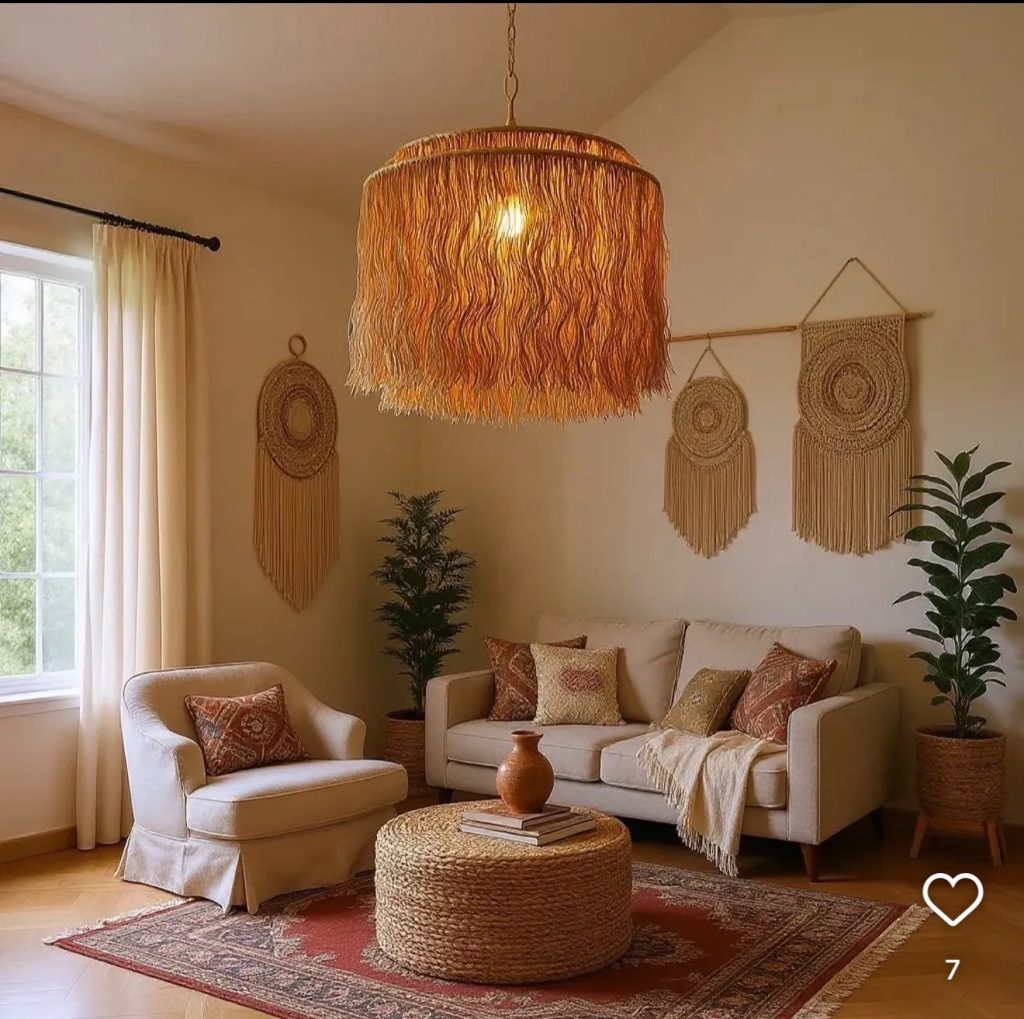 Ambient Lighting In A Boho Living Room