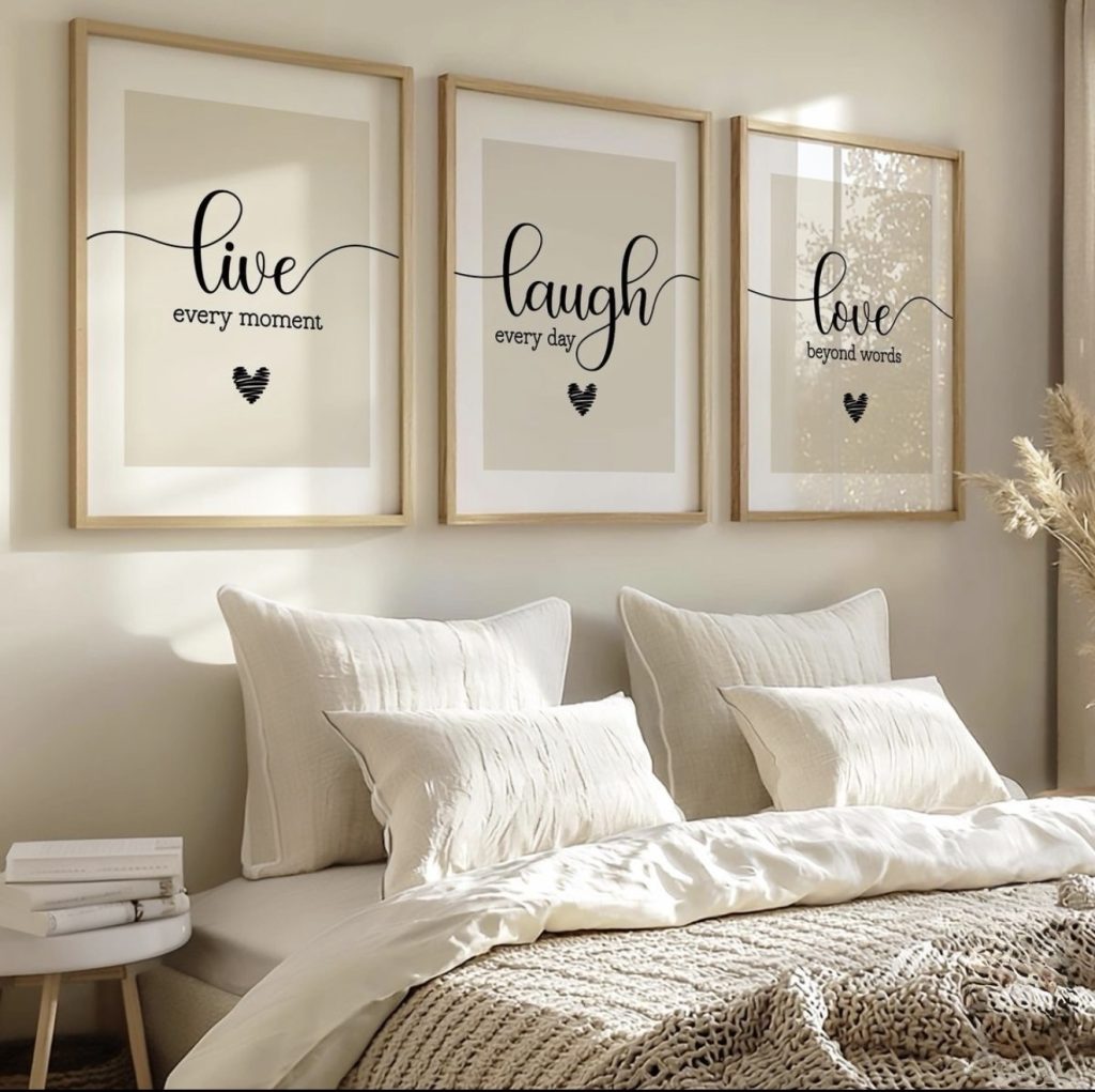 Neutral gallery wall