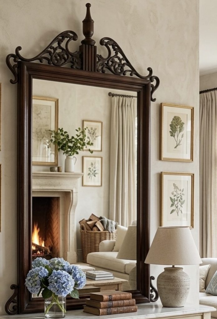 Antique mirros with ornate frames