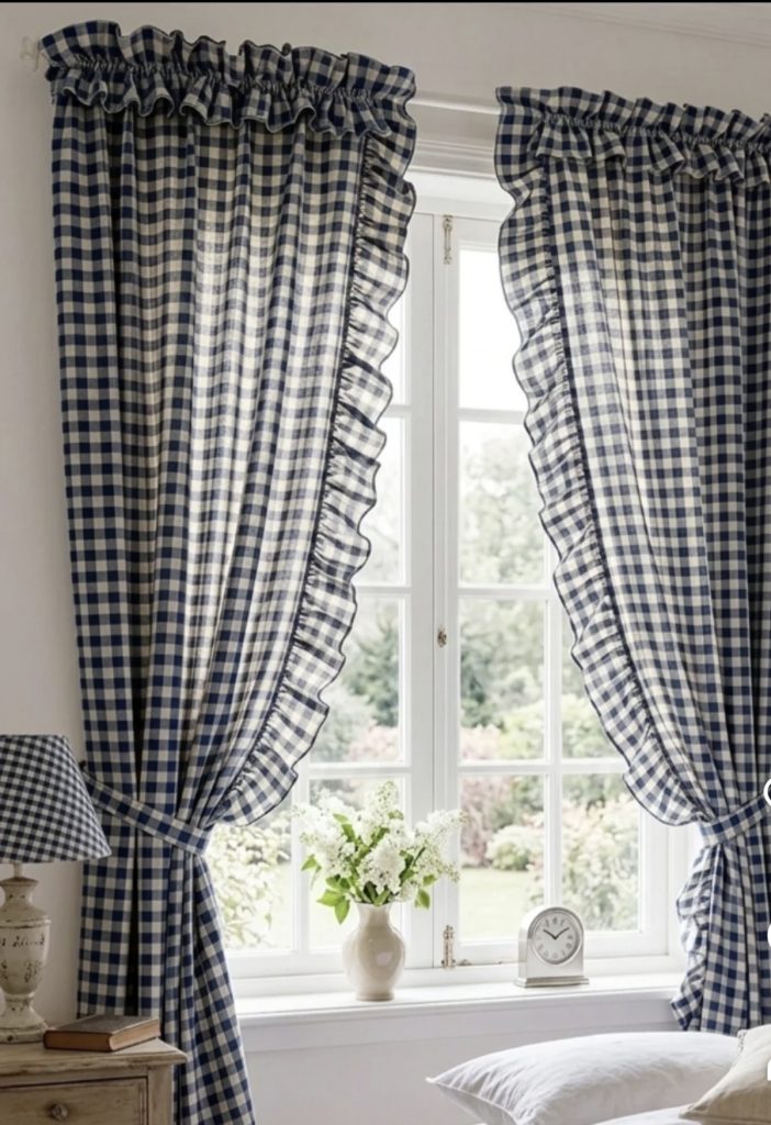 Floral curtains