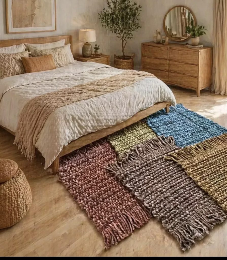 Woven rag rug