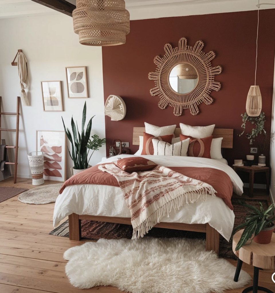 Burnt orange wall