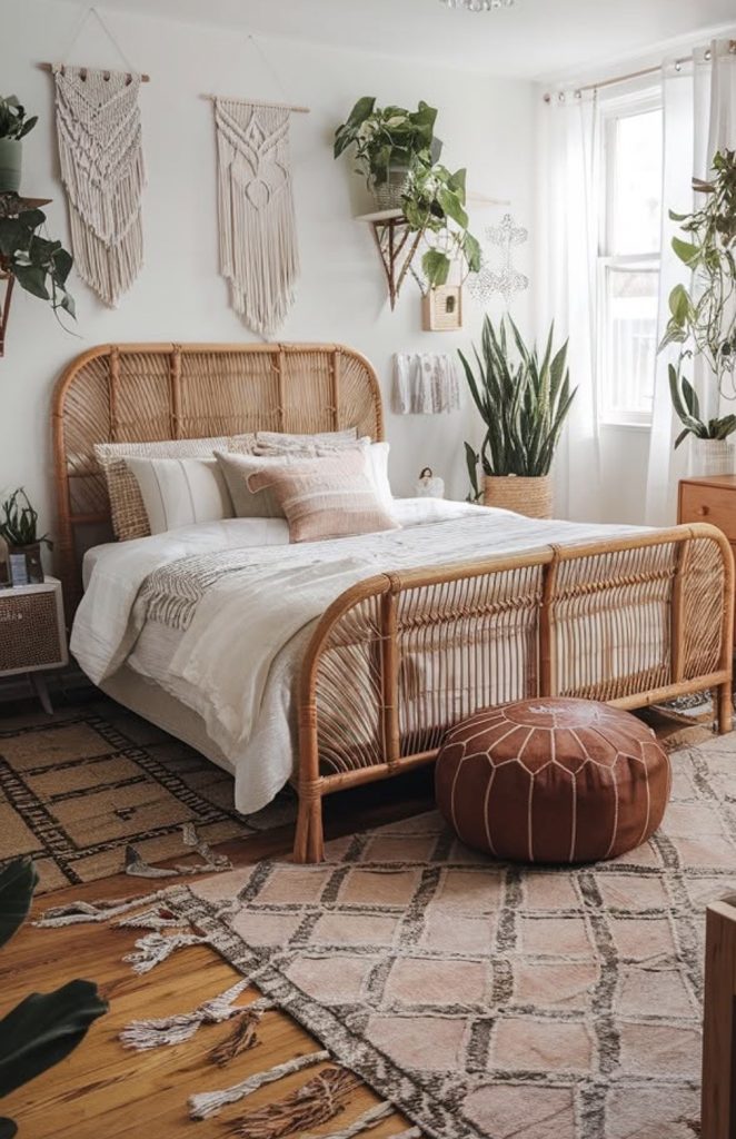 Vintage Rattan Headboard