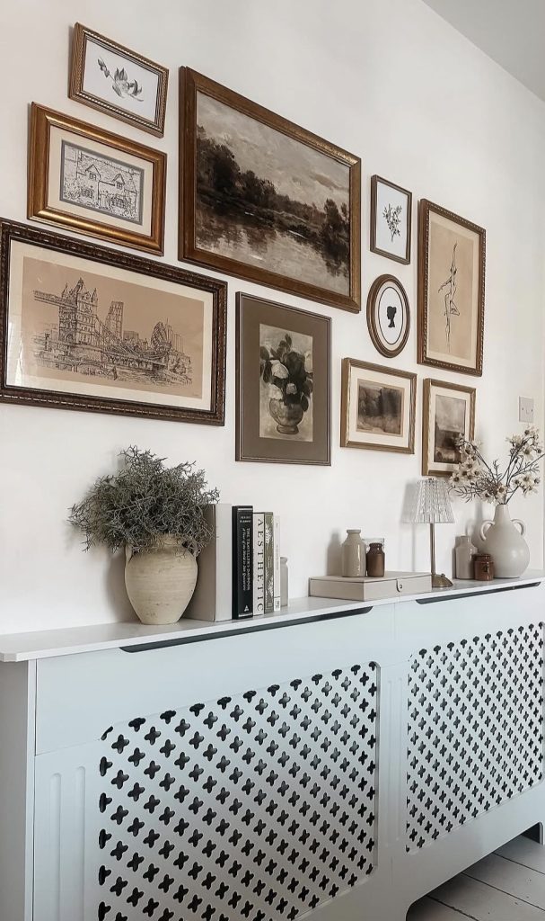 Vintage gallery wall