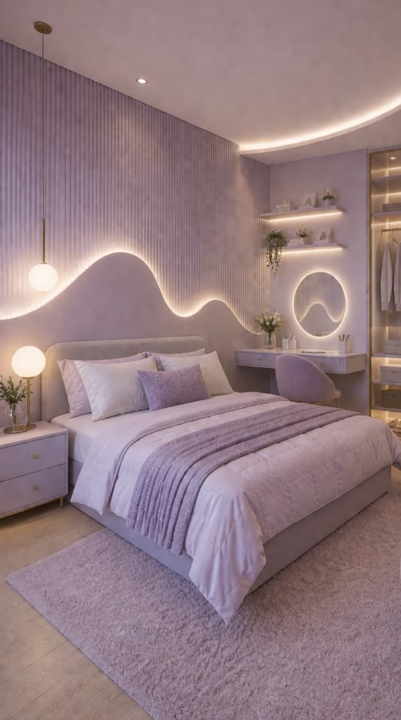 Lavender Accent Wall