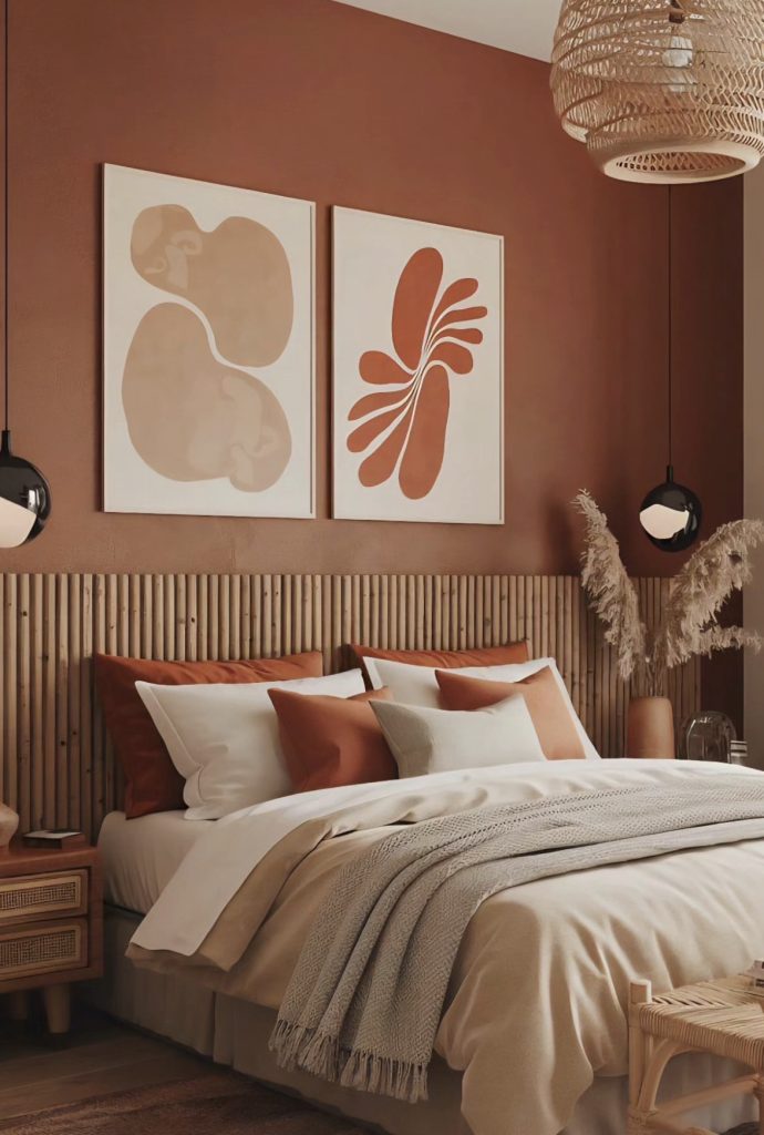 Terracotta Bedroom Accent Wall