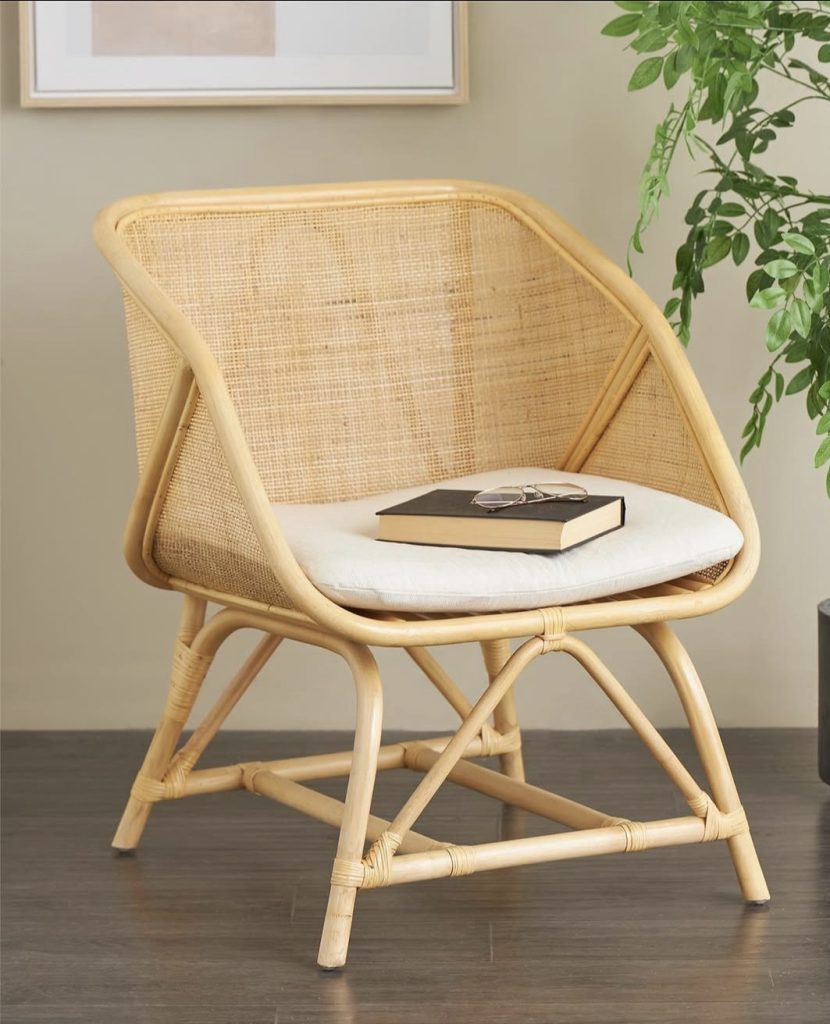 Woven accent chair