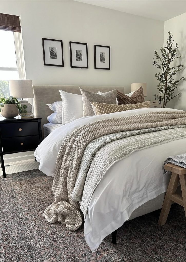 Chunky knit throw blanket