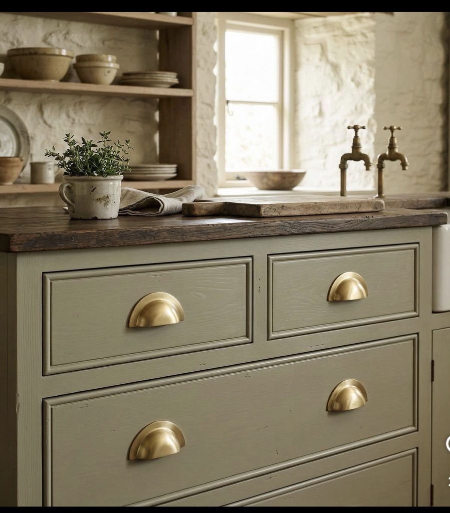 Warm Brass and Gold Pulls