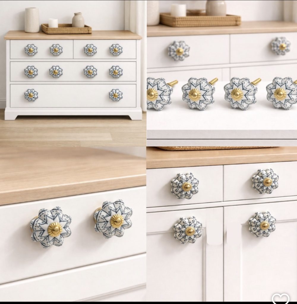  Hand-Painted Ceramic Knobs