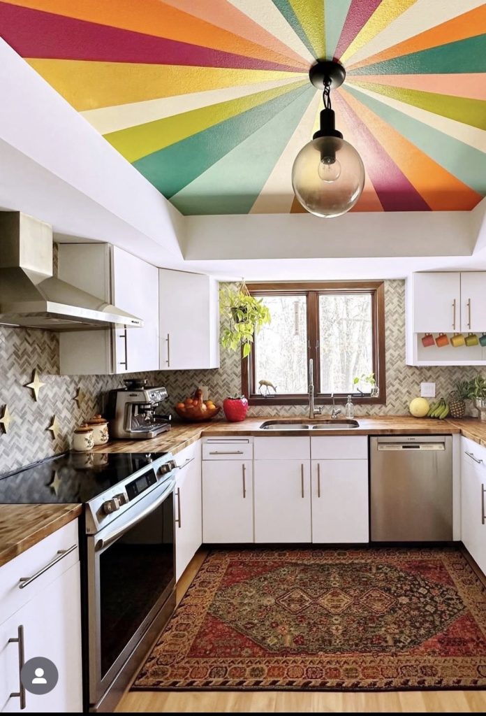 Painted ceiling 