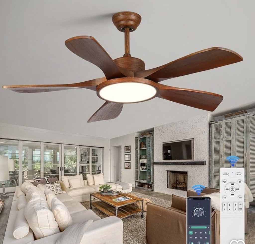 Wood Blade Fans With a Warm Glow