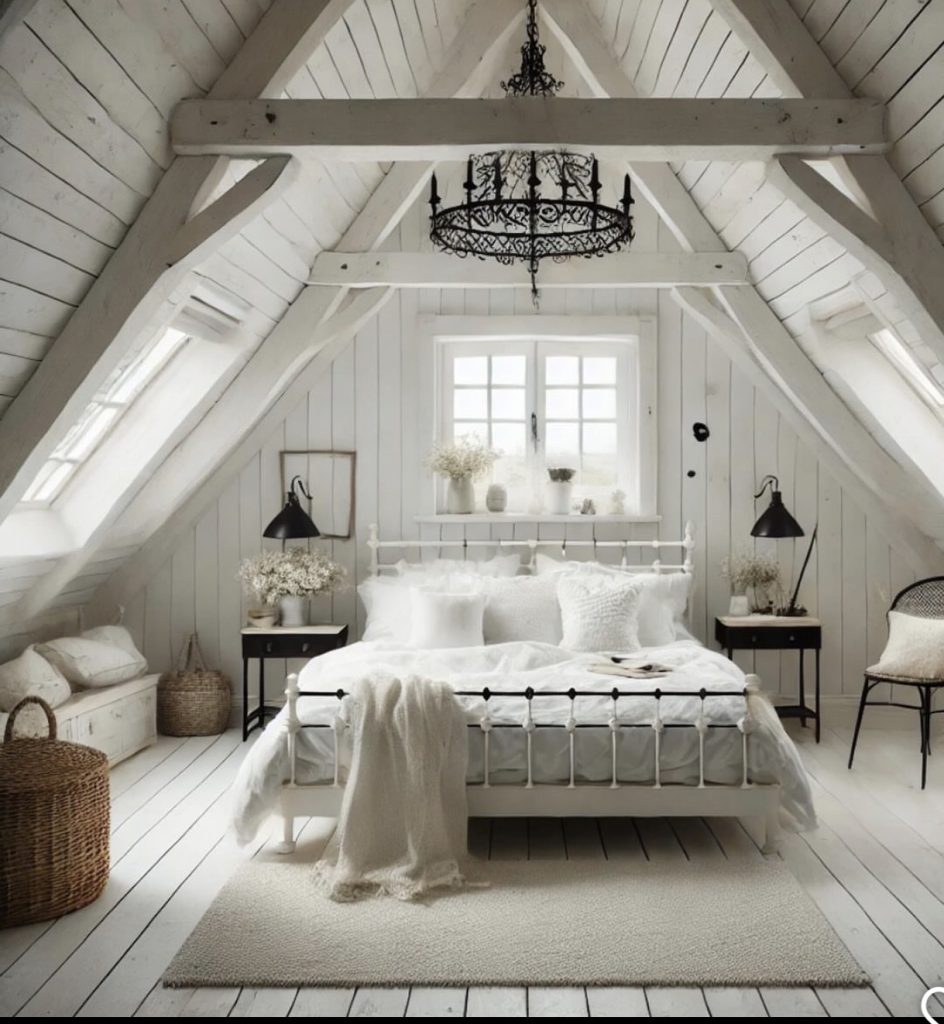 Exposed Wood Beams Left Natural
