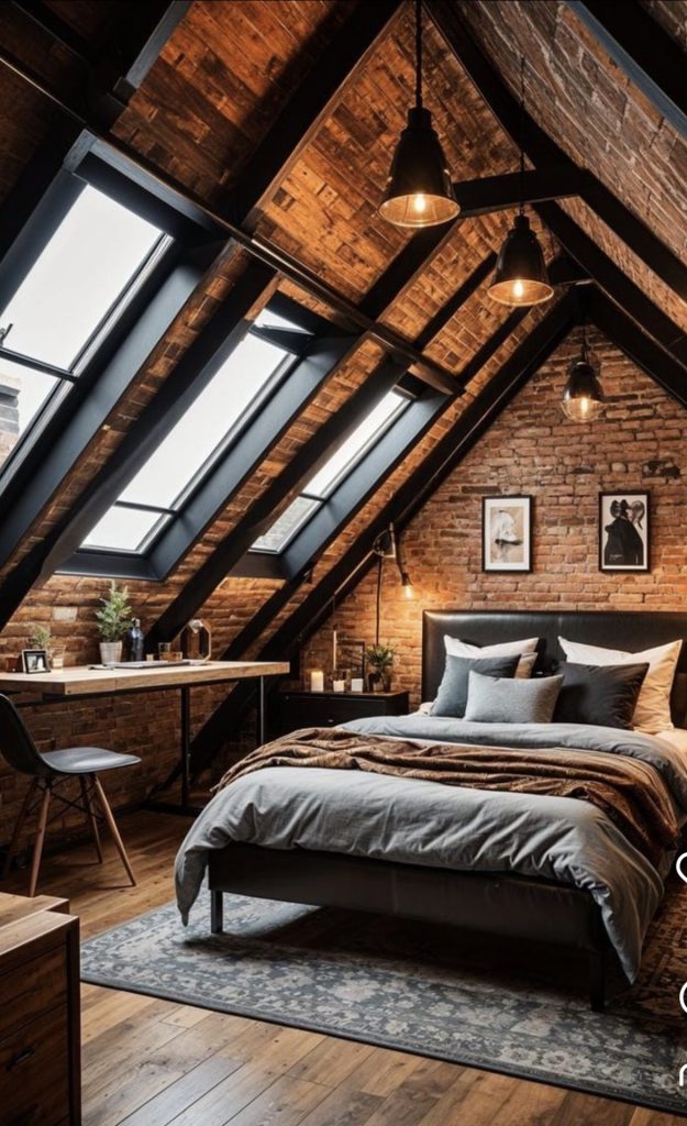 String Lights or Fairy Lights Following the Beams