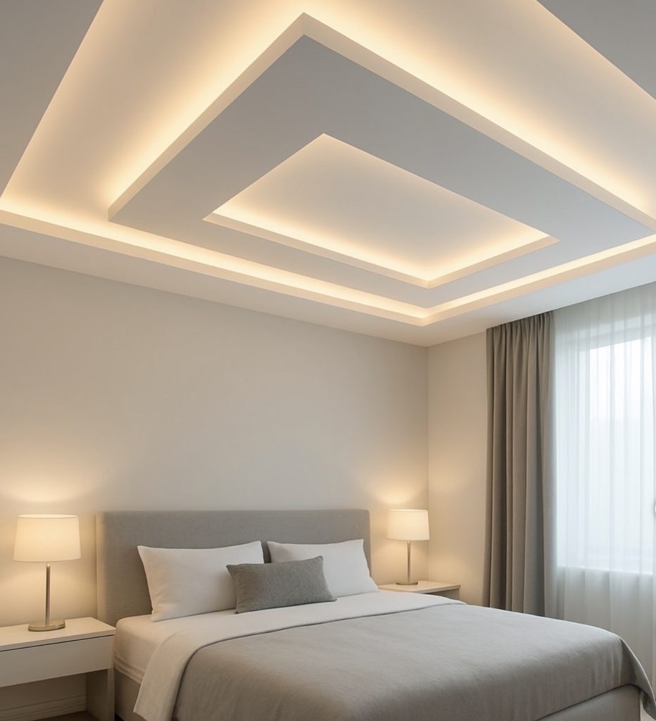 LED Cove Lighting In The Tray
