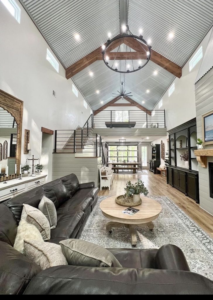 Wood Beams Crossing the Ceiling