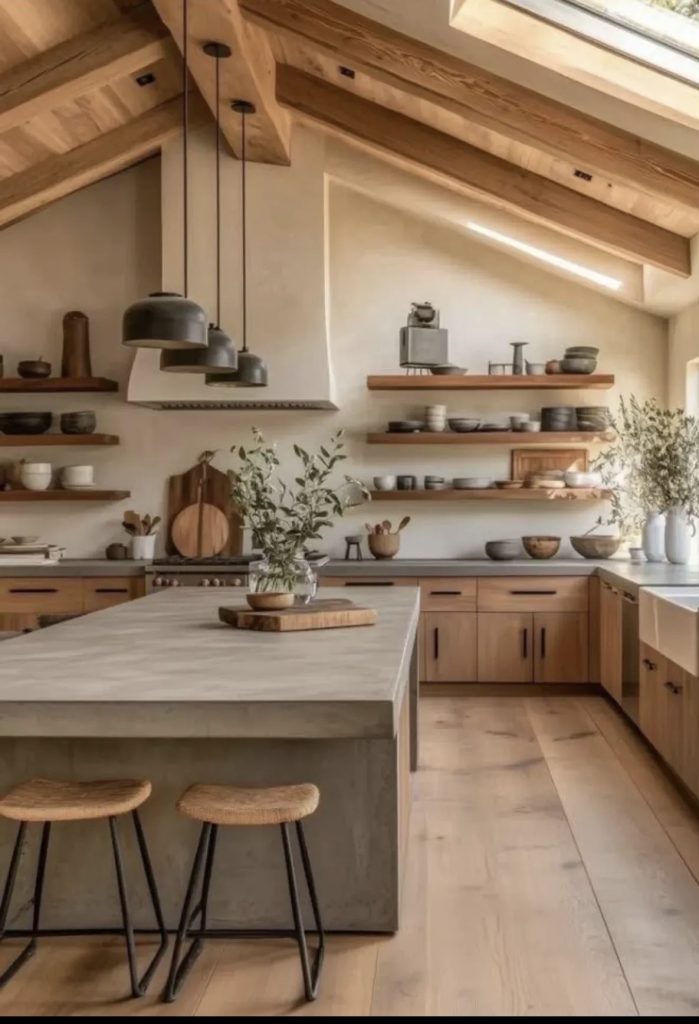 Open shelves 