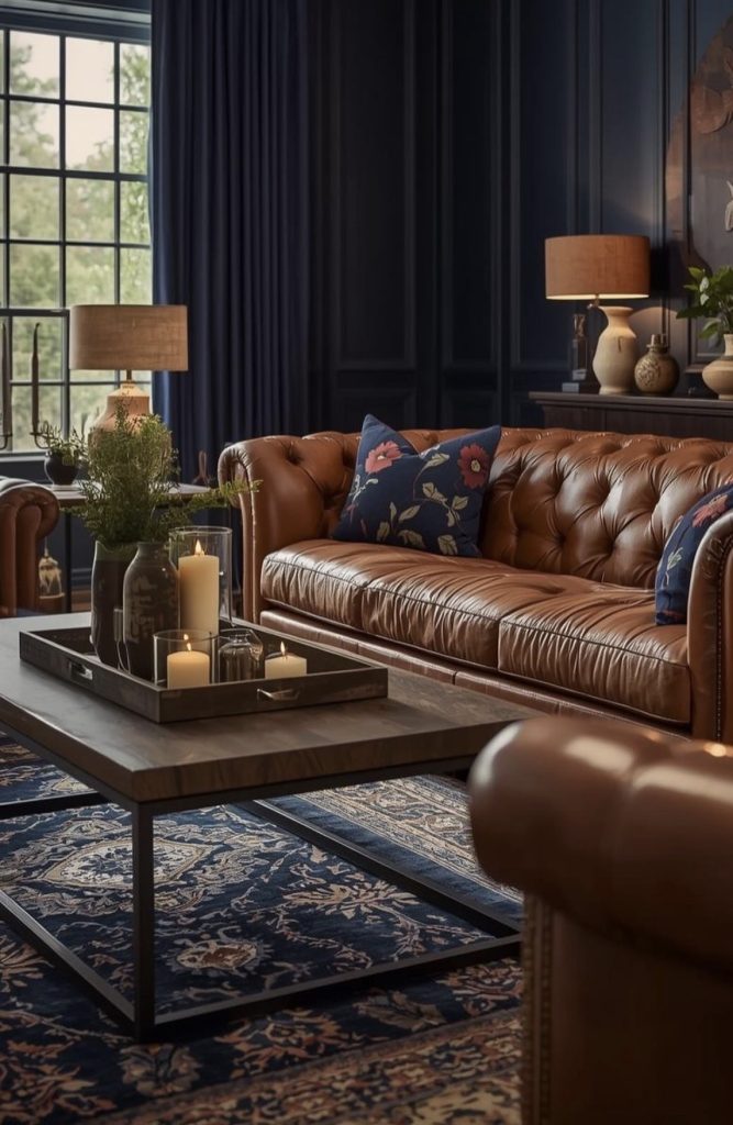 Lighting ideas in a vintage academia living room