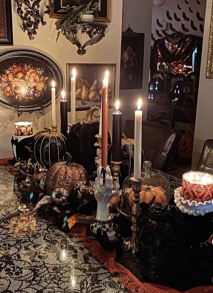 Lighting up with candles 