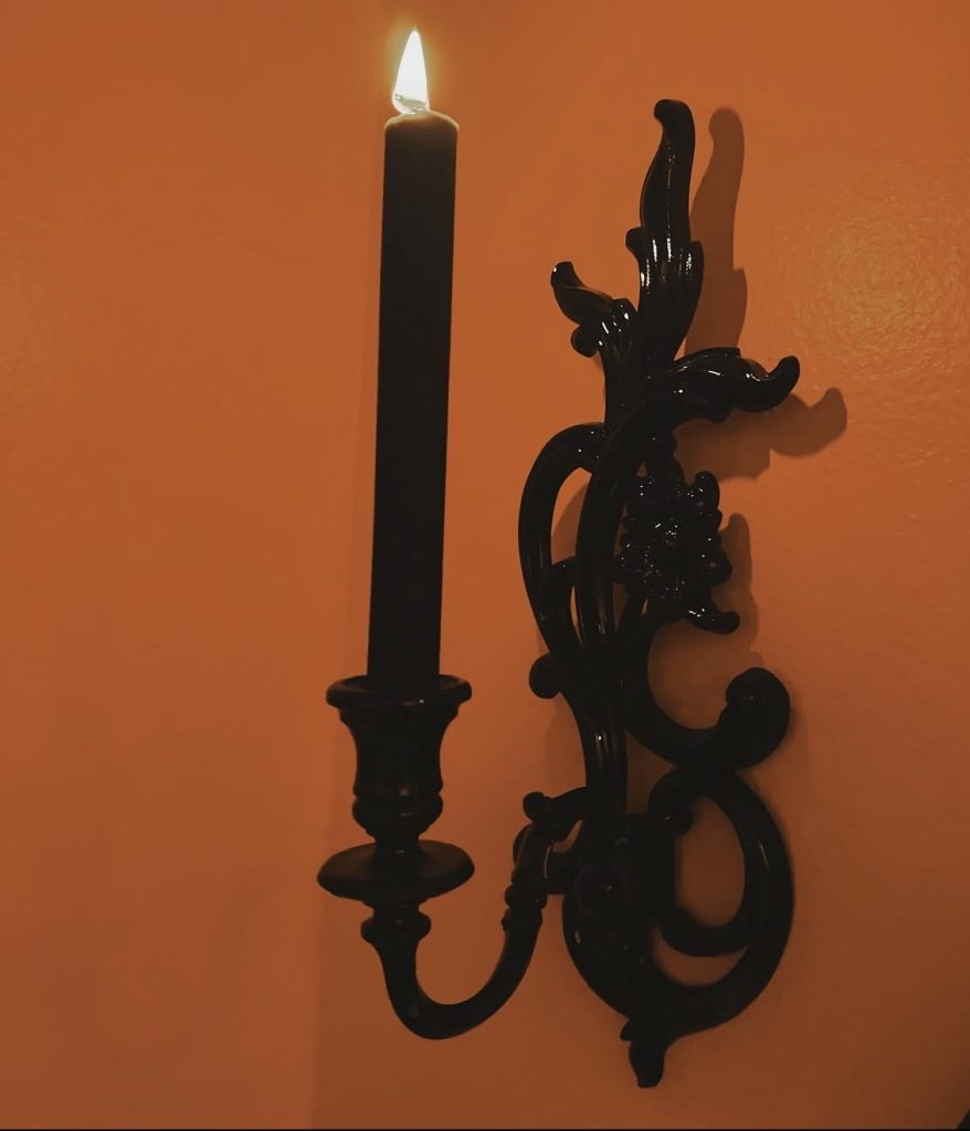 Candles in a Halloween Bathroom