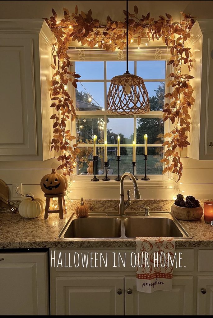 Halloween kitchen cabinet decor ideas