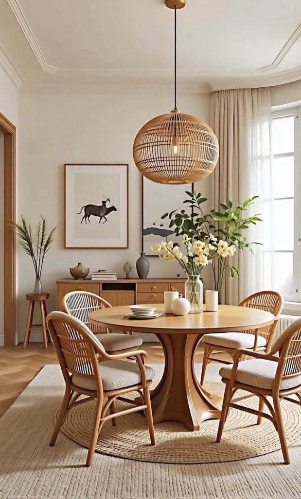 Woven pendant light