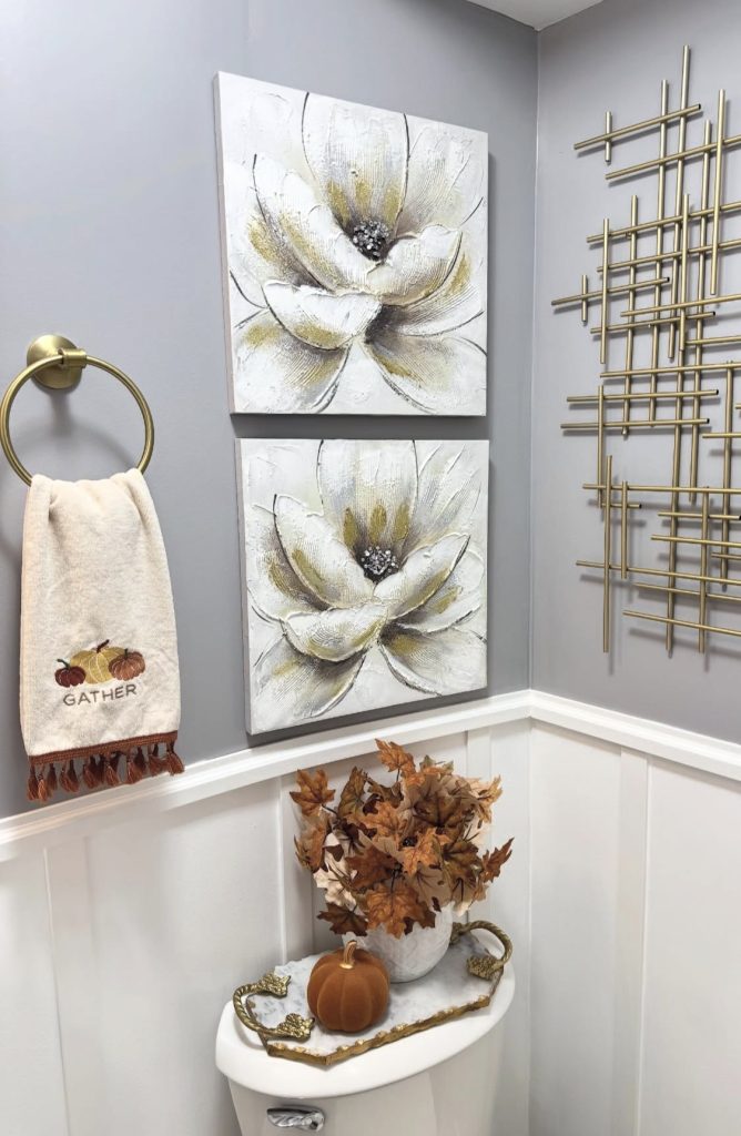 Fall bathroom art
