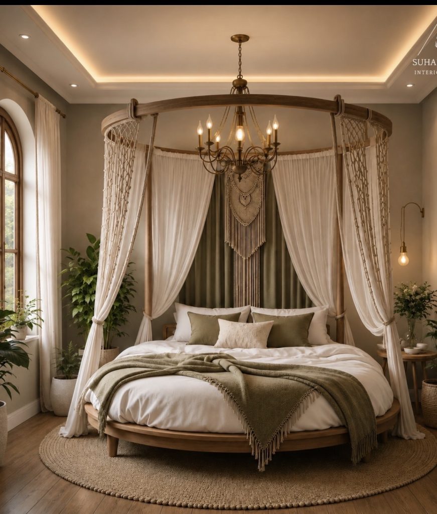 Boho canopy bedroom