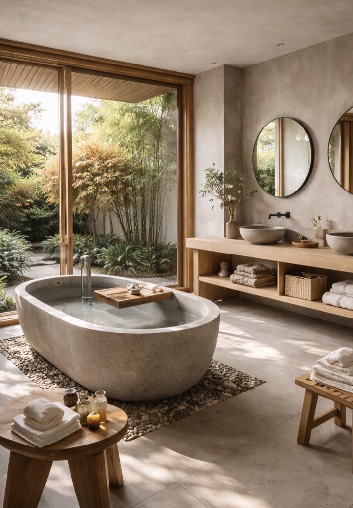 Freestanding soaking tub