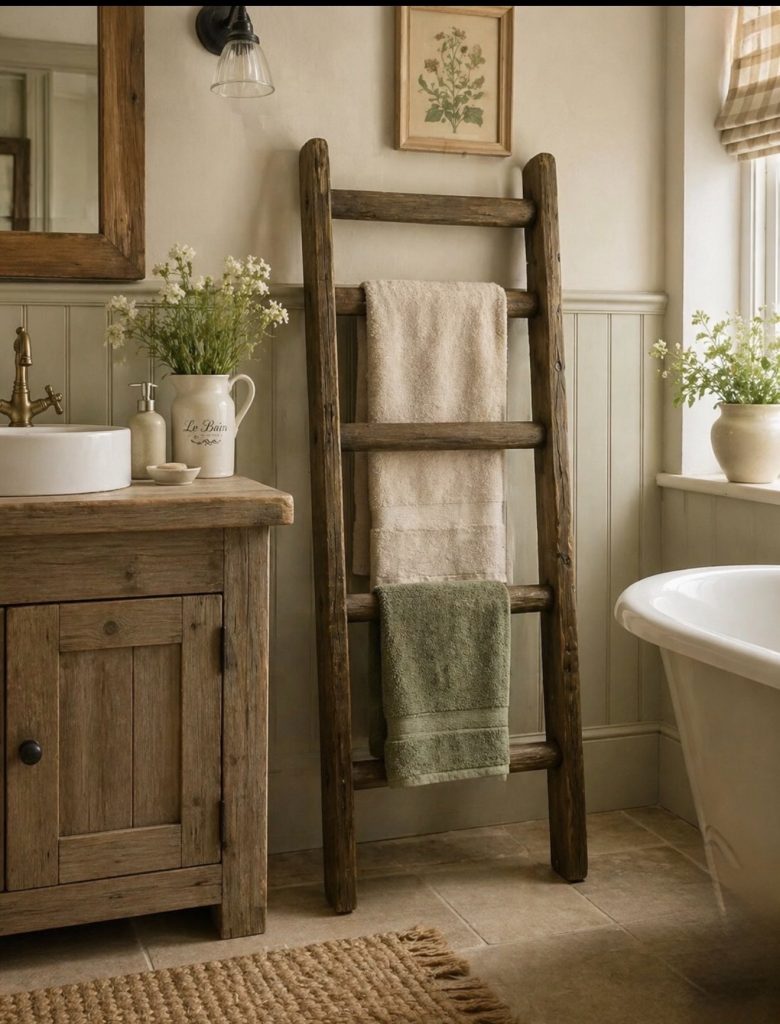 ladder towel rack