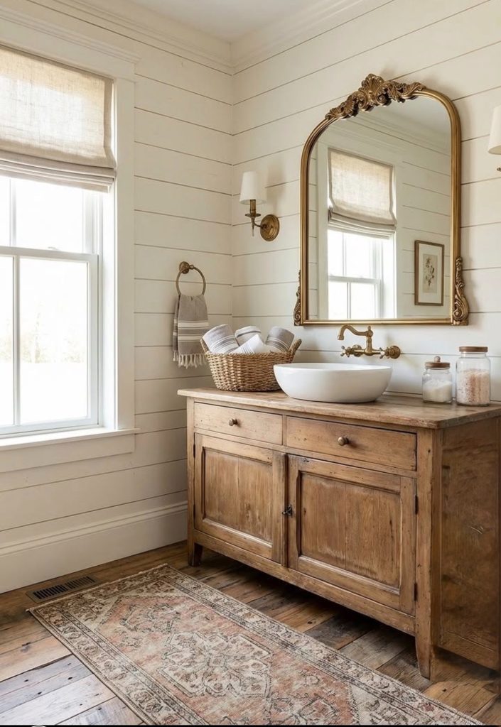 Reclaimed wood vanity