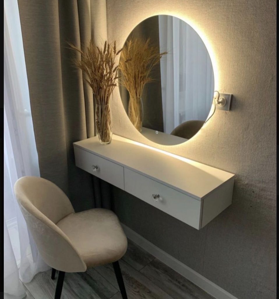  Floating Wooden Shelf Vanity
