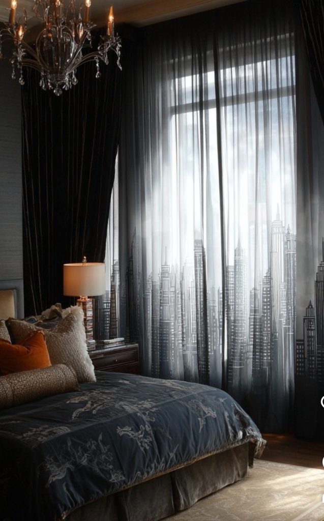 Floor length curtain