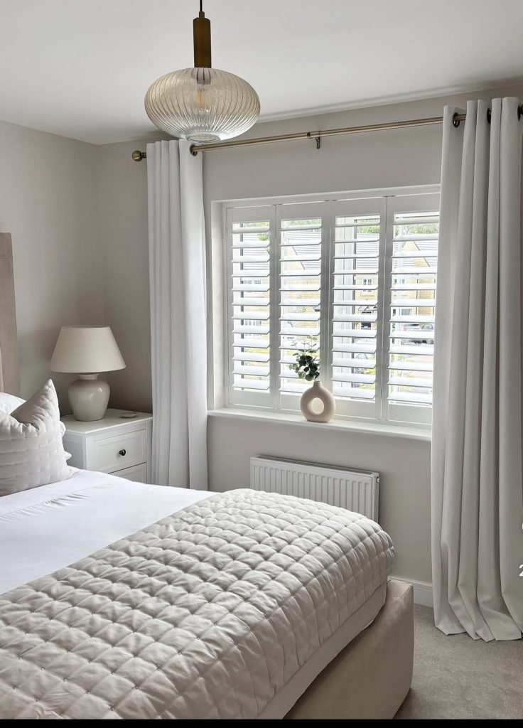 Full length curtain inside bedroom