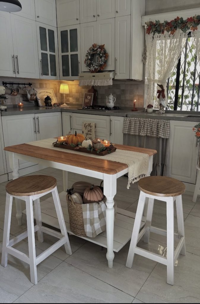Autumn kitchen island decor ideas 