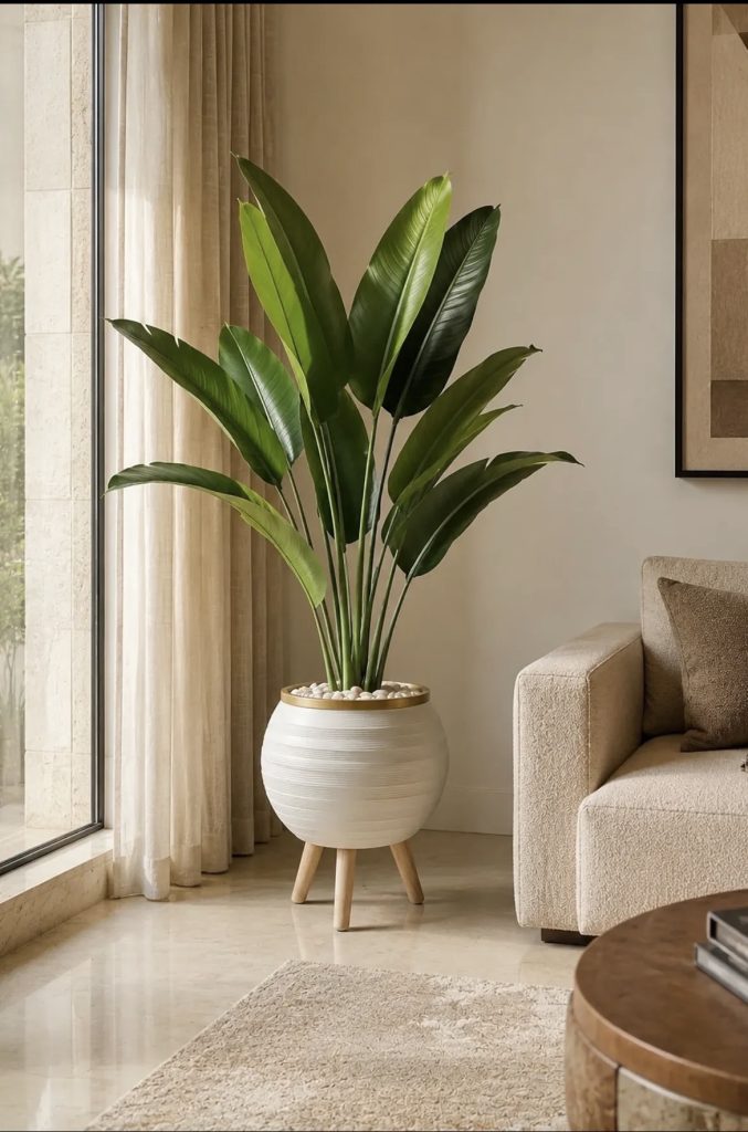 Greenery plants in a living room 