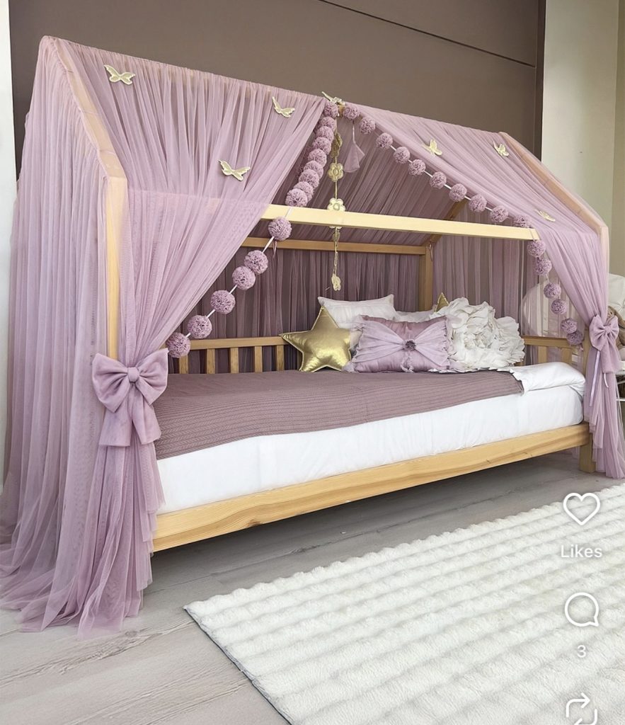 Pastel tent canopy bedroom 