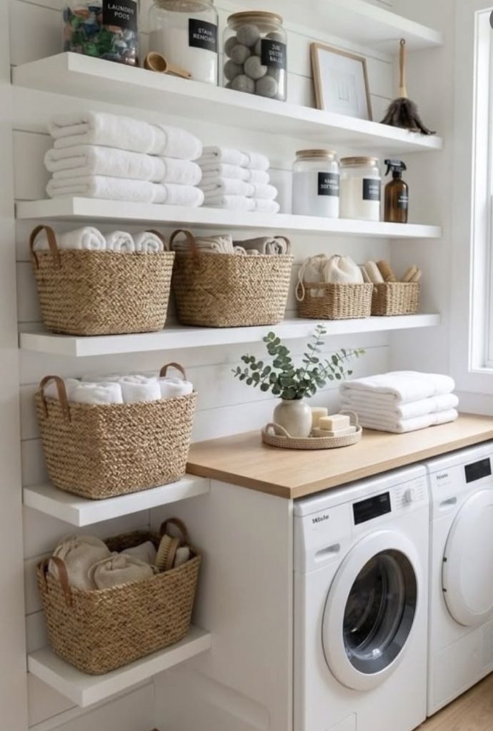 Countertop on top of a washer
