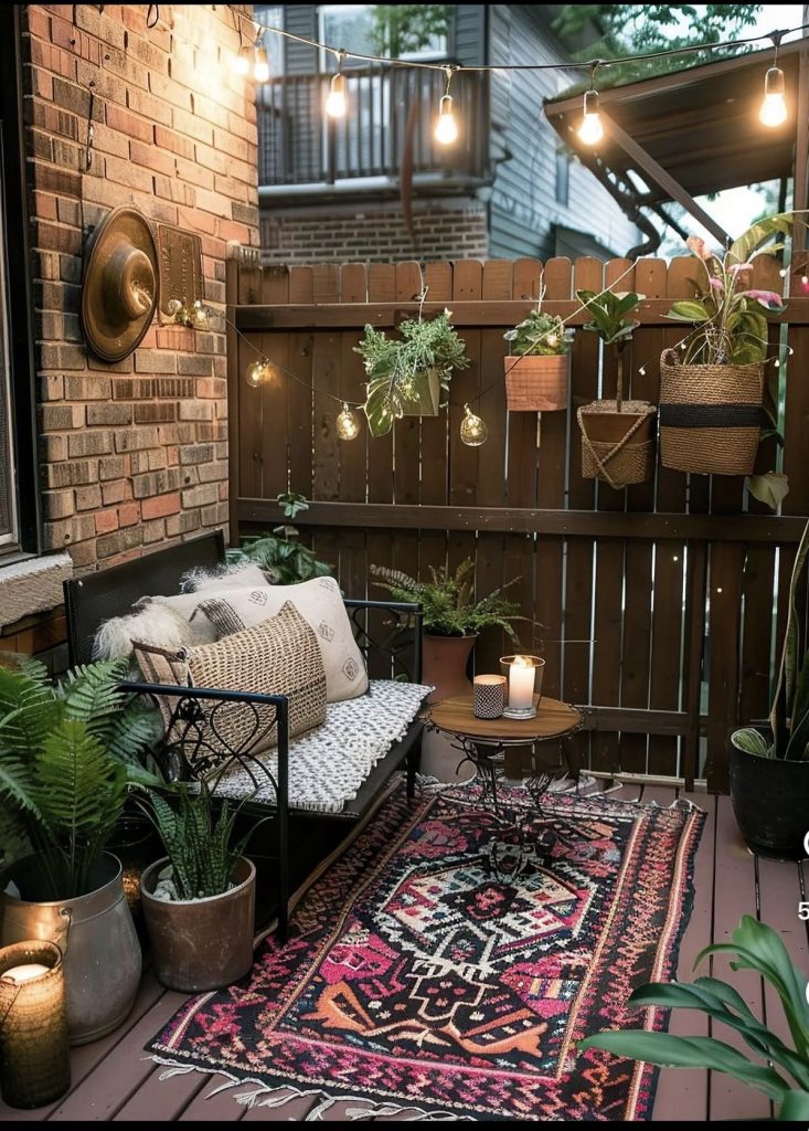 Container plants in a patio 