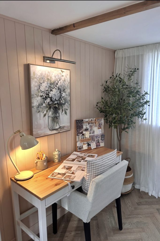 Home office with plants 