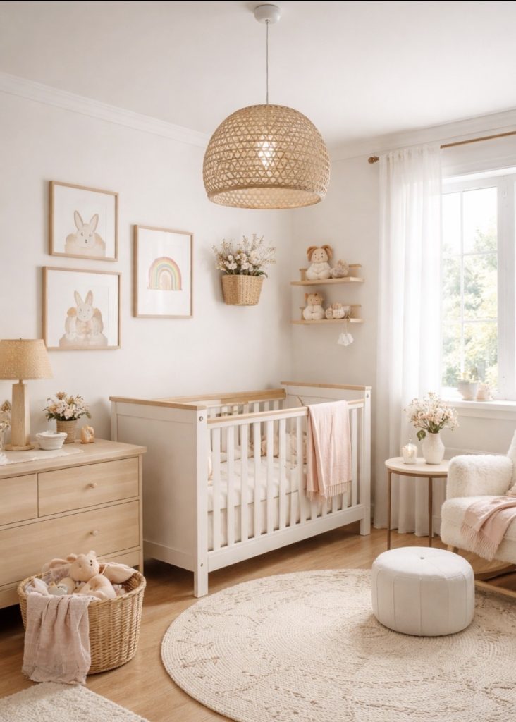 Baby girl nursery bedroom decor ideas