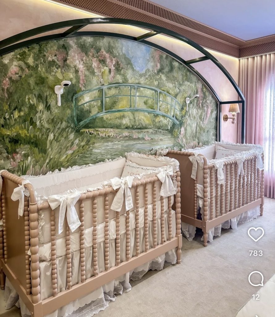 Scandinavian style nursery  room for twins 