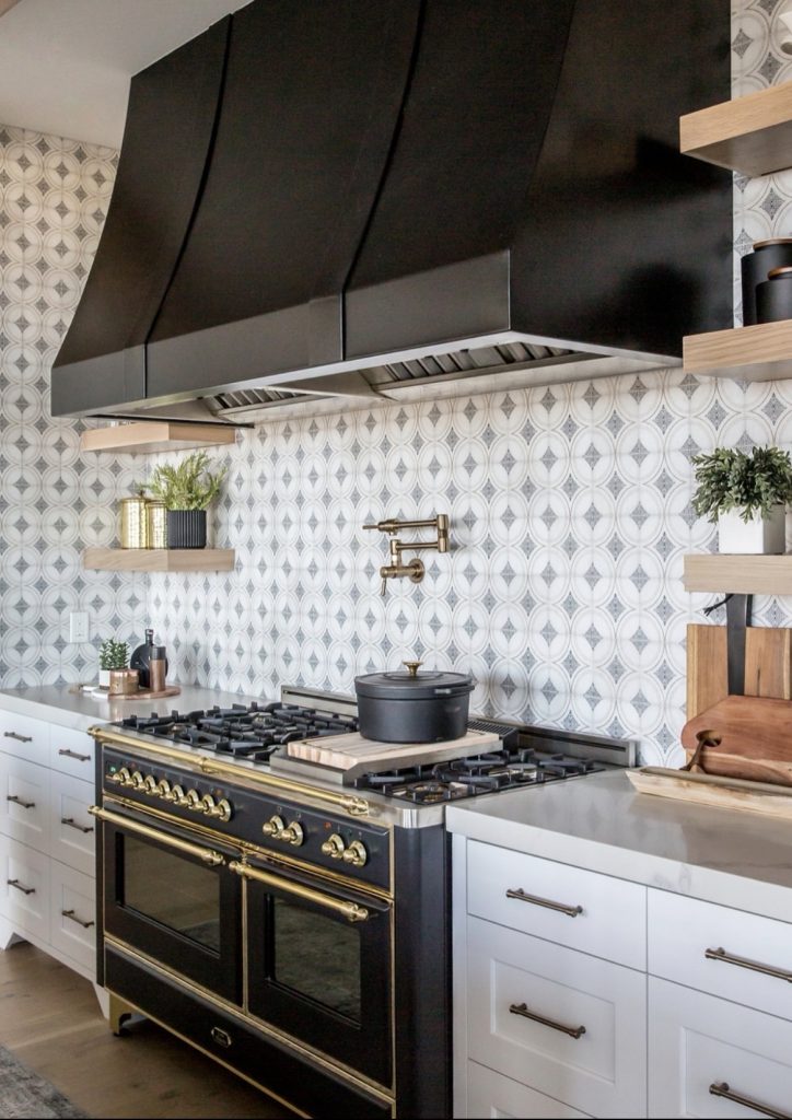 Large backsplash kitchen tiles